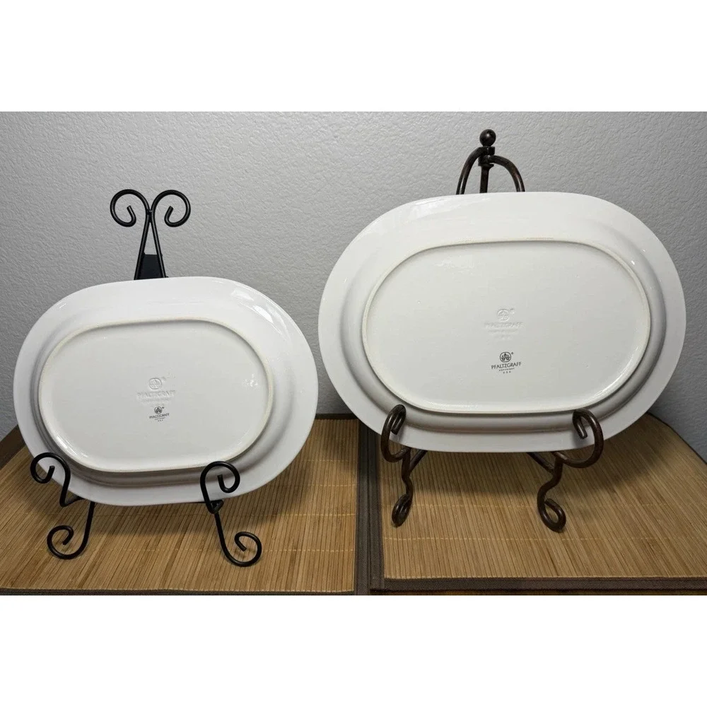Discontinued Pfaltzgraff Hopscotch Fruit Oval Serving Platters Set Of 2